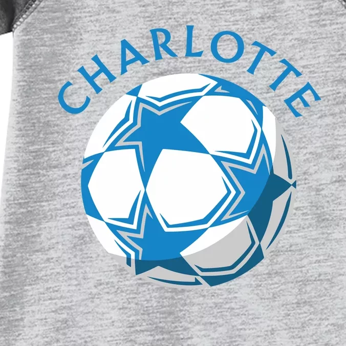 Cool Charlotte Soccer Football Infant Baby Jersey Bodysuit