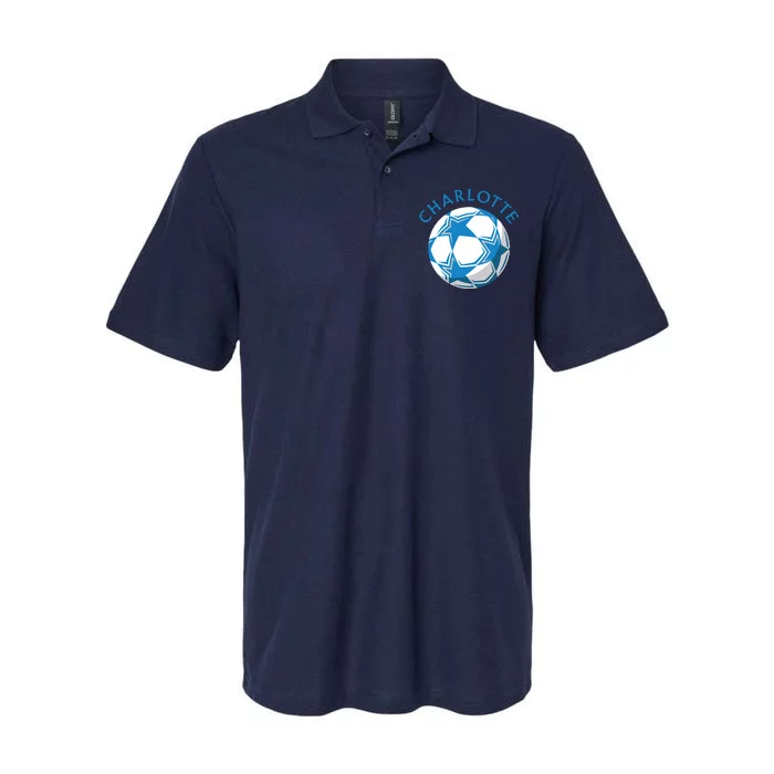 Cool Charlotte Soccer Football Softstyle Adult Sport Polo