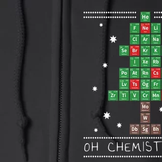 Christmas Chemistry Science Periodic Table Chemist Tree Full Zip Hoodie