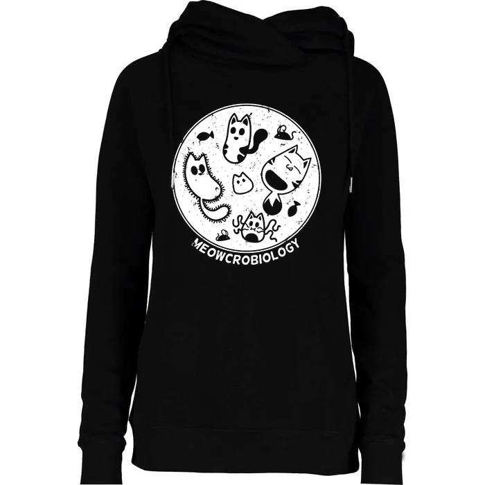 Cute Cat Science Lab Womens Funnel Neck Pullover Hood