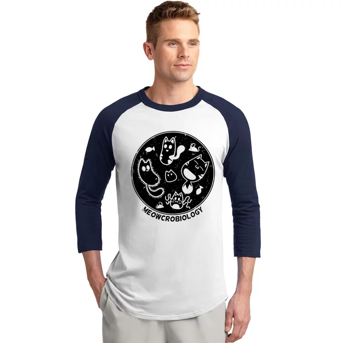 Cute Cat Science Lab Baseball Sleeve Shirt