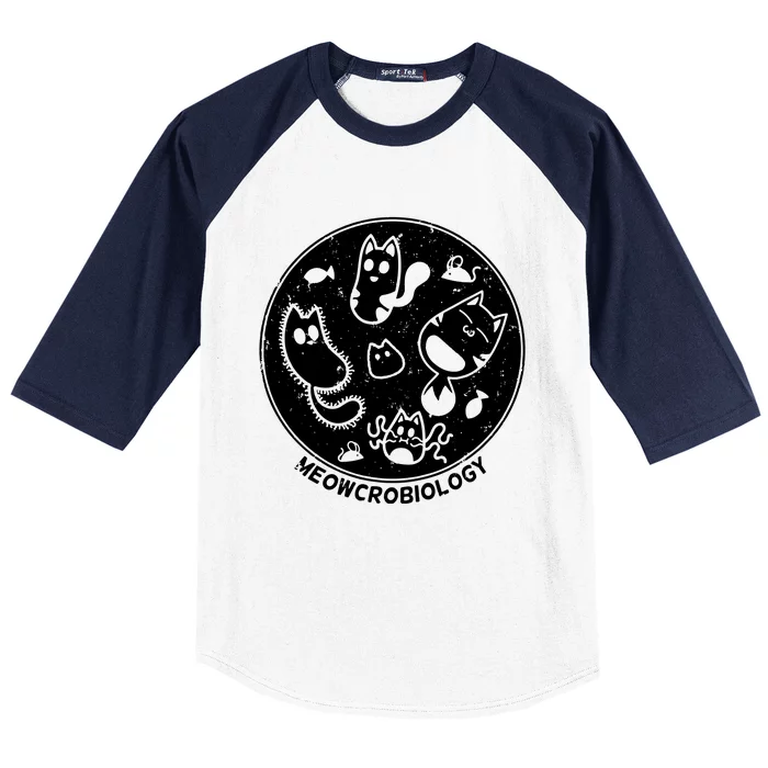 Cute Cat Science Lab Baseball Sleeve Shirt