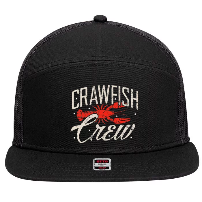 Crawfish Crew Seafood Cajun Boil Crayfish Louisiana 7 Panel Mesh Trucker Snapback Hat