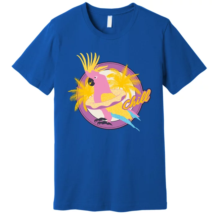 Cockatiel Cockatoo Summer Chill Vacay Party Beach Vibes Gift Premium T-Shirt