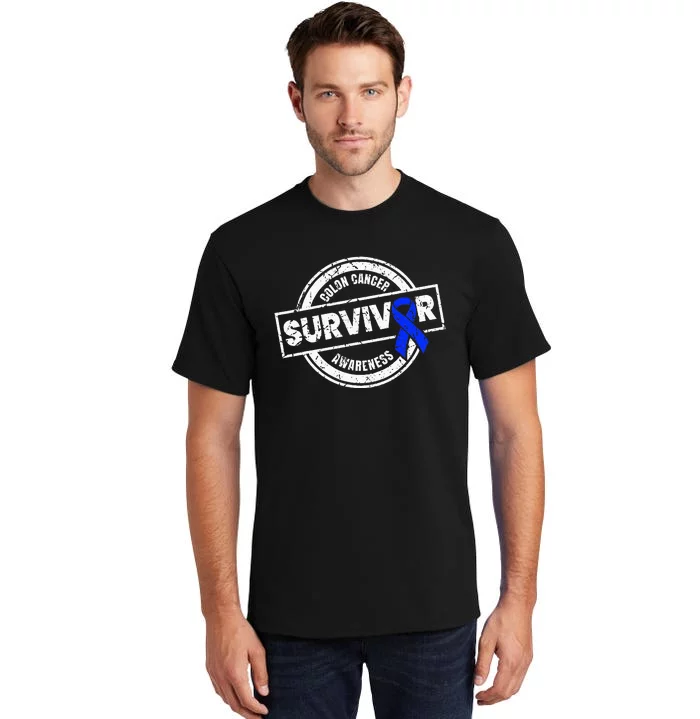 Colon Cancer Survivor Colon Cancer Awareness Month Tall T-Shirt