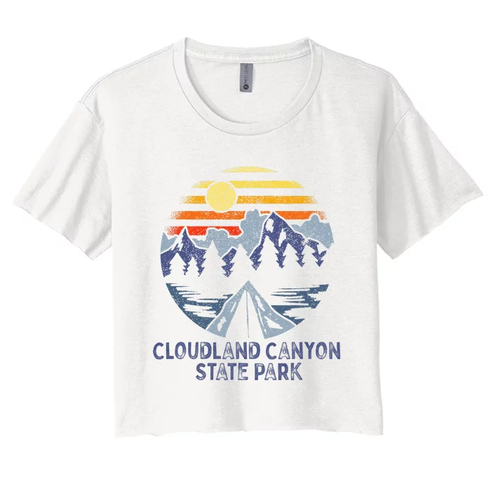 Cloudland Canyon State Park Georgia Ga Blue Ridge Mountains Women's Crop Top Tee