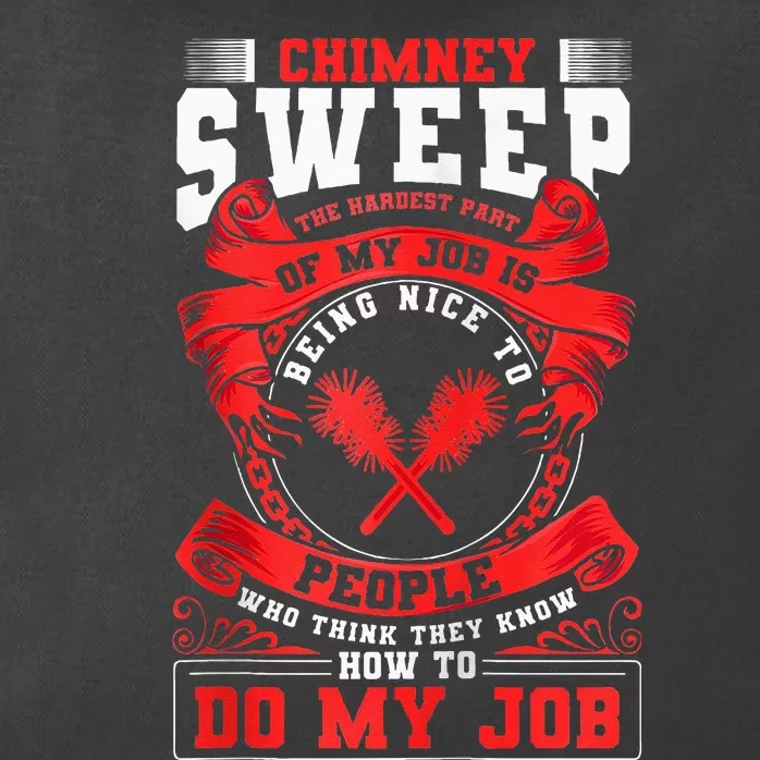 Chimney Cleaner Sweeper Professional Chimney Sweep Zip Tote Bag