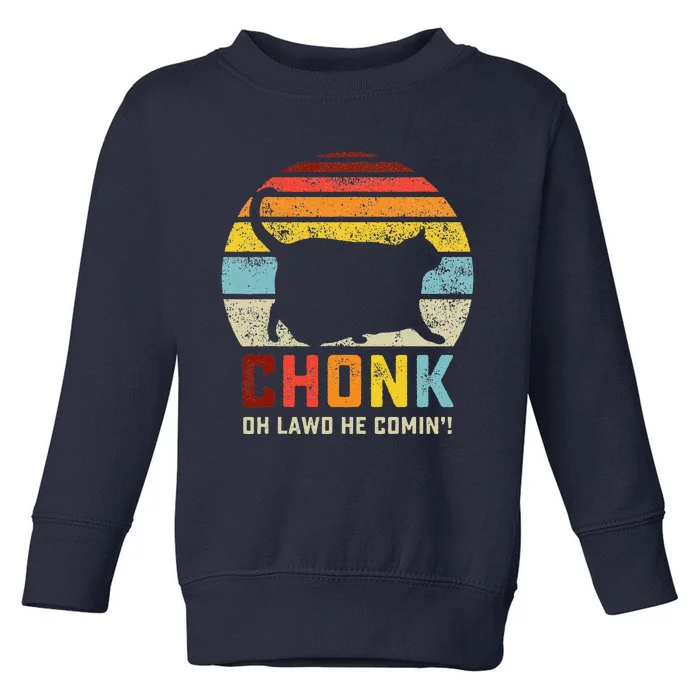 Chonk Cat Scale Meme Funny Retro Style Vintage Cats Memes Toddler Sweatshirt