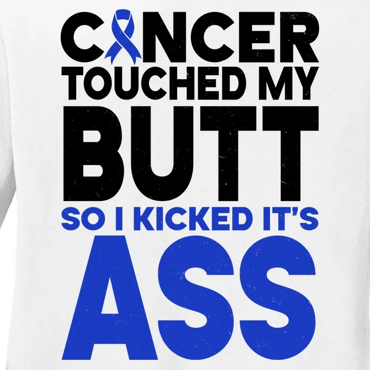 Colon Cancer Survivor Awareness Funny Ladies Long Sleeve Shirt