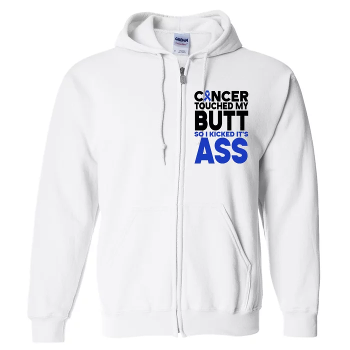 Colon Cancer Survivor Awareness Funny Full Zip Hoodie