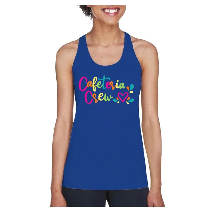 Cafeteria Crew School Lunch Lady Worker Squad With Heart Women's Racerback Tank