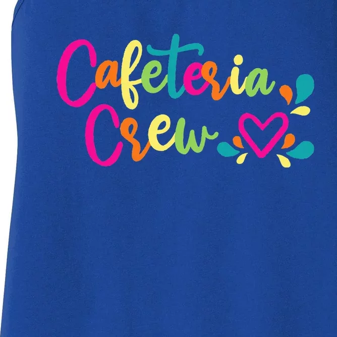 Cafeteria Crew School Lunch Lady Worker Squad With Heart Women's Racerback Tank