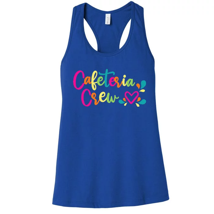 Cafeteria Crew School Lunch Lady Worker Squad With Heart Women's Racerback Tank