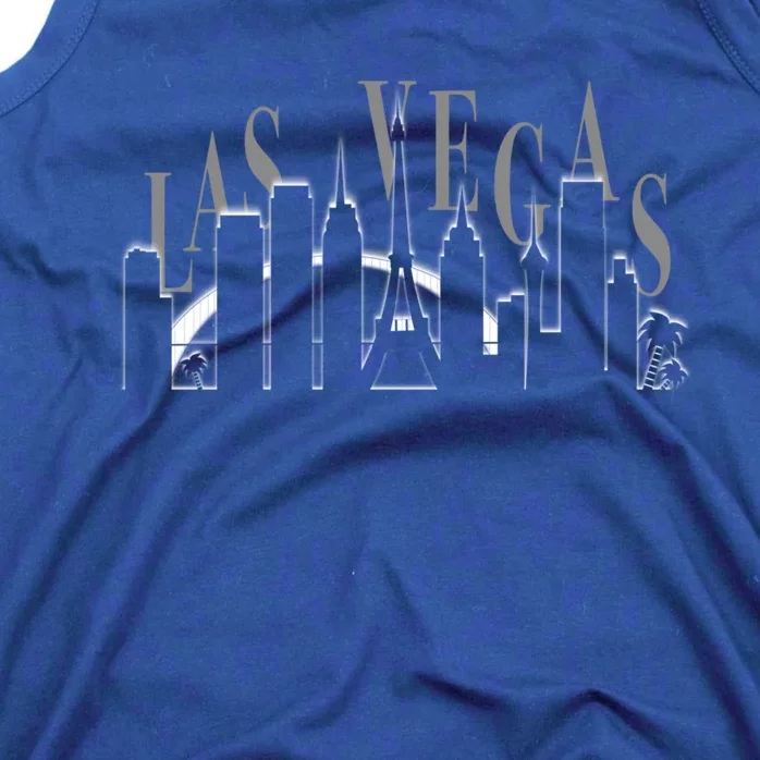 Capital City Skyline Silhouette Las Vegas Gift Tank Top