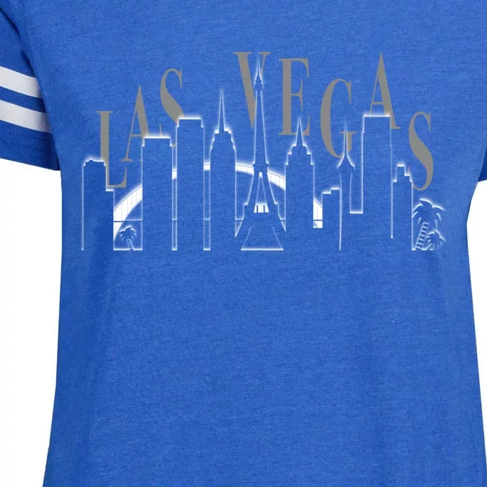 Capital City Skyline Silhouette Las Vegas Gift Enza Ladies Jersey Football T-Shirt