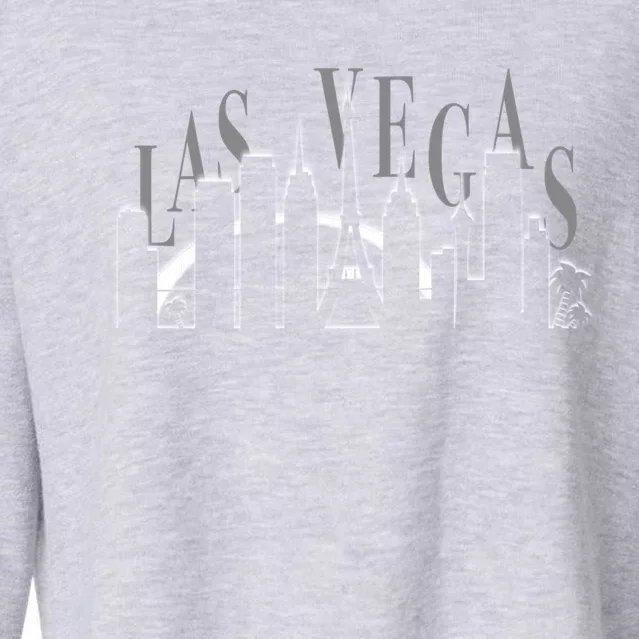 Capital City Skyline Silhouette Las Vegas Gift Cropped Pullover Crew