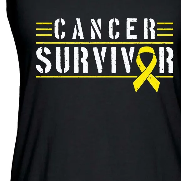 Childhood Cancer Survivor Ladies Essential Flowy Tank