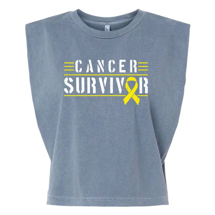 Childhood Cancer Survivor Garment-Dyed Women's Muscle Tee