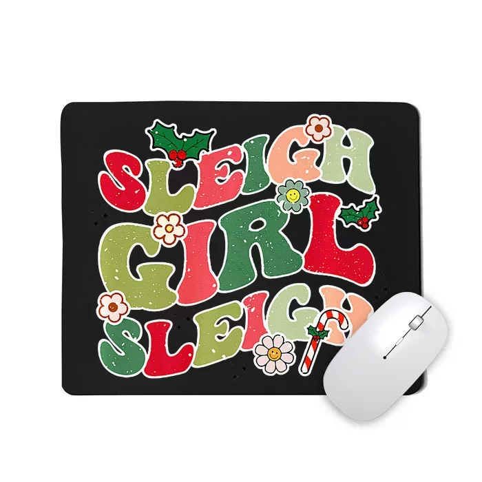 Cute Christmas Sleigh  Sleigh Retro Holiday Design Mousepad