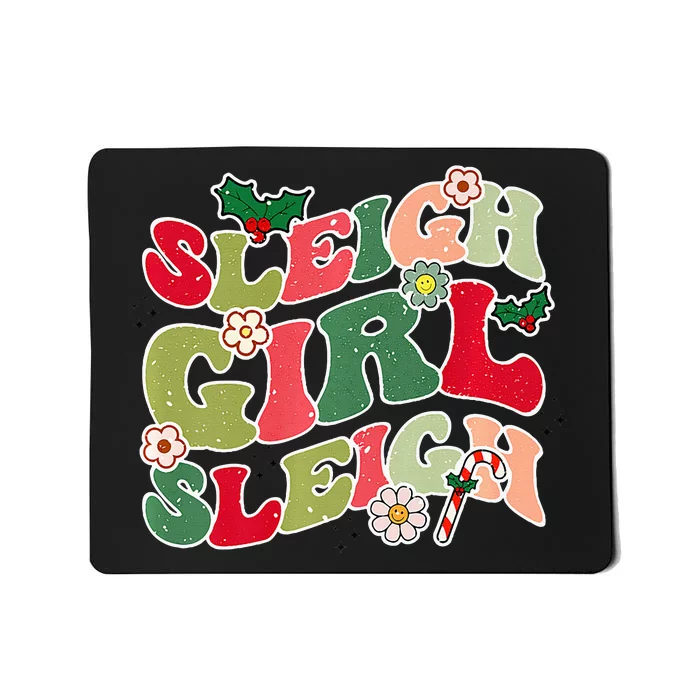 Cute Christmas Sleigh  Sleigh Retro Holiday Design Mousepad