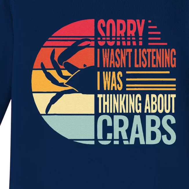 Crab Crabmeat Seafood Crabbing Crabs Crabby Baby Long Sleeve Bodysuit