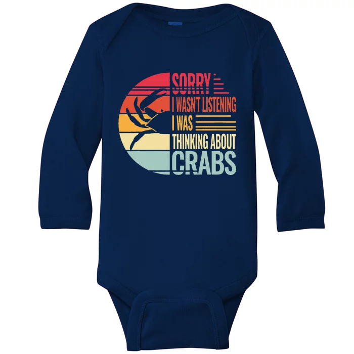 Crab Crabmeat Seafood Crabbing Crabs Crabby Baby Long Sleeve Bodysuit