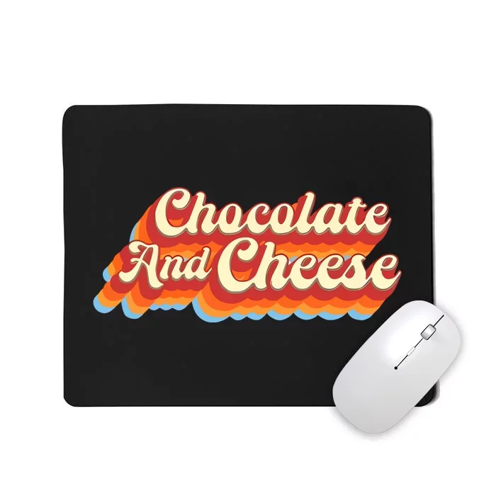 Chocolate & Cheese Script Mousepad