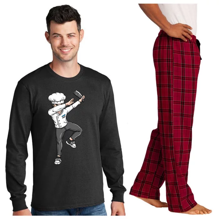 Culinary Chef Saying Funny Dabbing Chef Gift Dab Chef Dad Funny Gift Long Sleeve Pajama Set