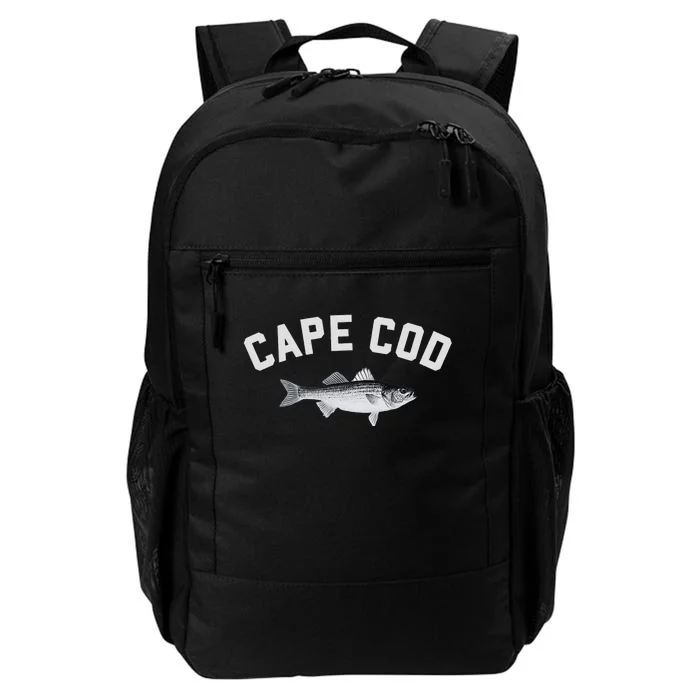 Cape Cod Striper Striped Bass Fun Fishing Design Daily Commute Backpack