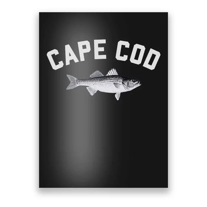 Cape Cod Striper Striped Bass Fun Fishing Design Poster