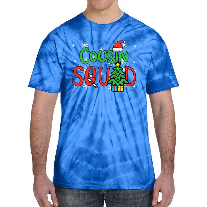 Christmas Cousin Squad Santa Hat Xmas Matching Tie-Dye T-Shirt