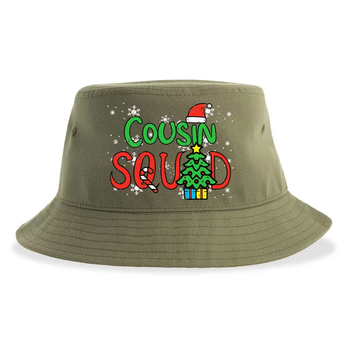 Christmas Cousin Squad Santa Hat Xmas Matching Sustainable Bucket Hat