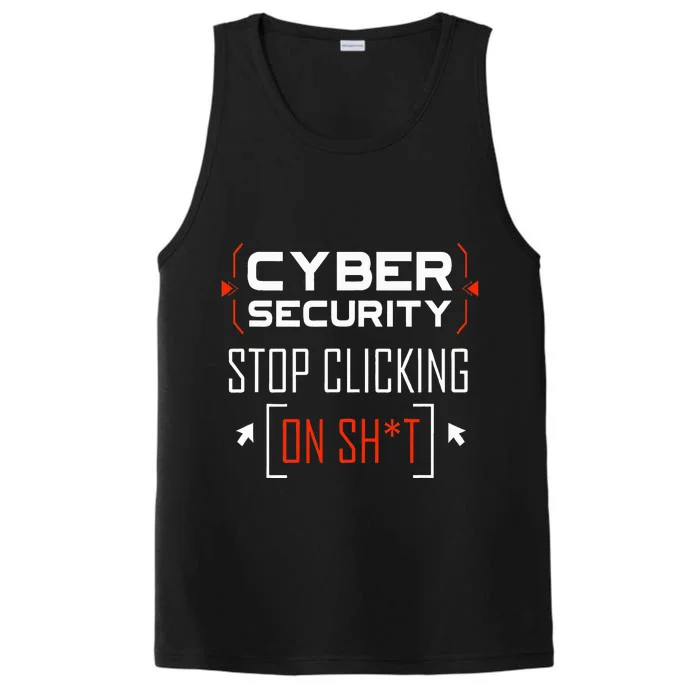 Cybersecurity Cyber Security DonT Click It Hacker Performance Tank