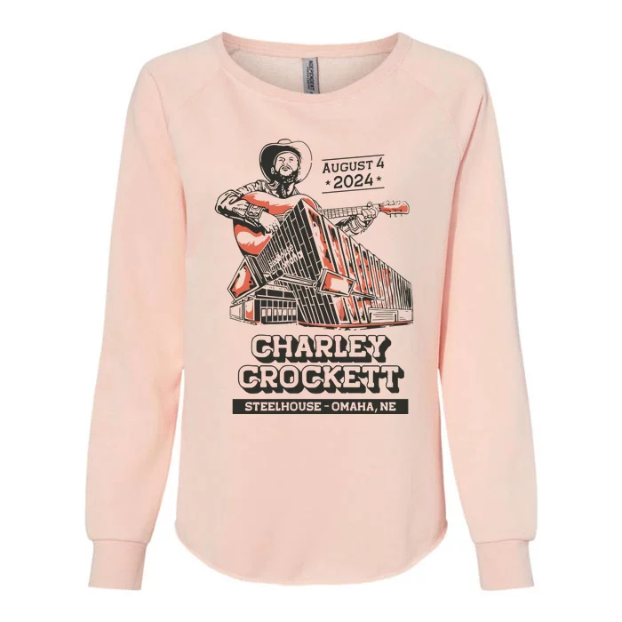 Charley Crockett Show In Omaha Ne On Aug 4 2024 Womens California Wash Sweatshirt