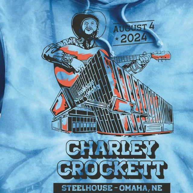 Charley Crockett Show In Omaha Ne On Aug 4 2024 Tie Dye Hoodie