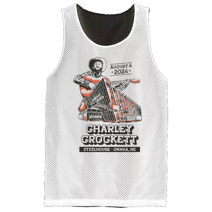 Charley Crockett Show In Omaha Ne On Aug 4 2024 Mesh Reversible Basketball Jersey Tank