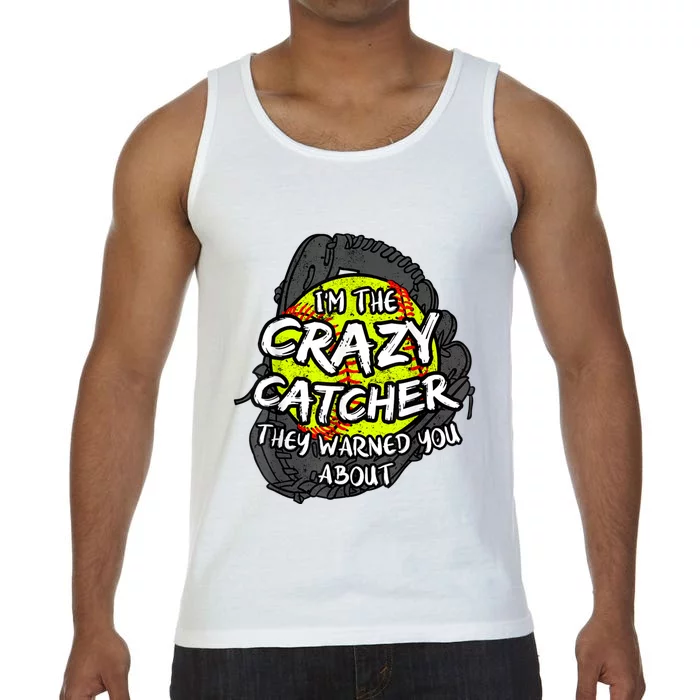 Crazy Catcher Softball Lovers Bat Ball Baseball Women Comfort Colors® Tank Top