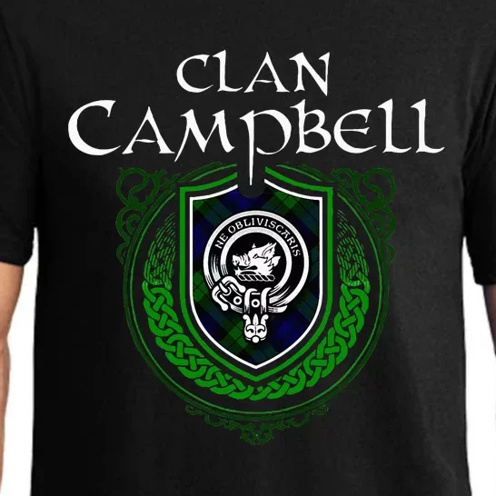 Clan Campbell Surname Scottish Clan Crest Tartan Badge Pajama Set