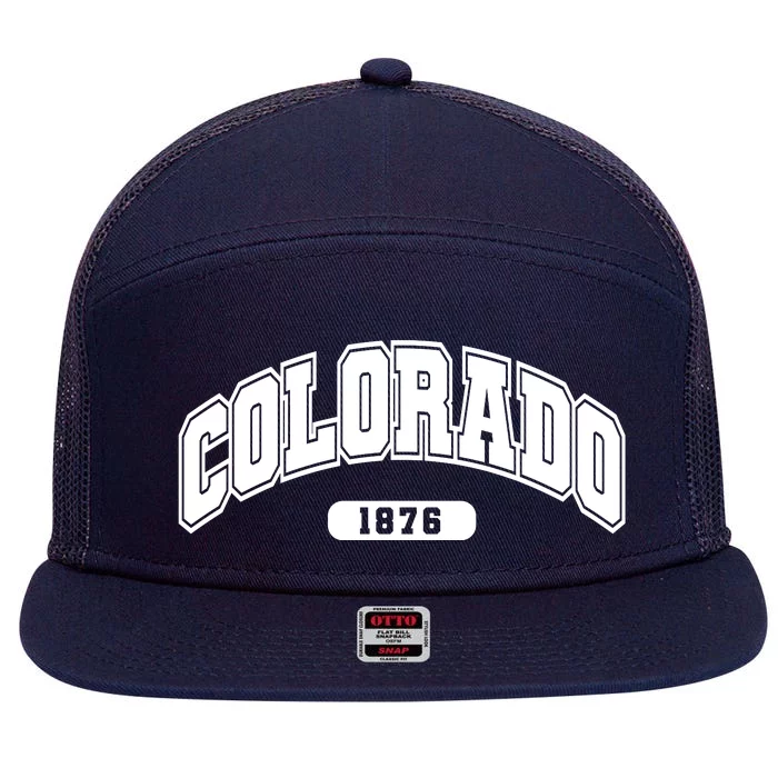 Colorado Collegiate Style 1876 7 Panel Mesh Trucker Snapback Hat