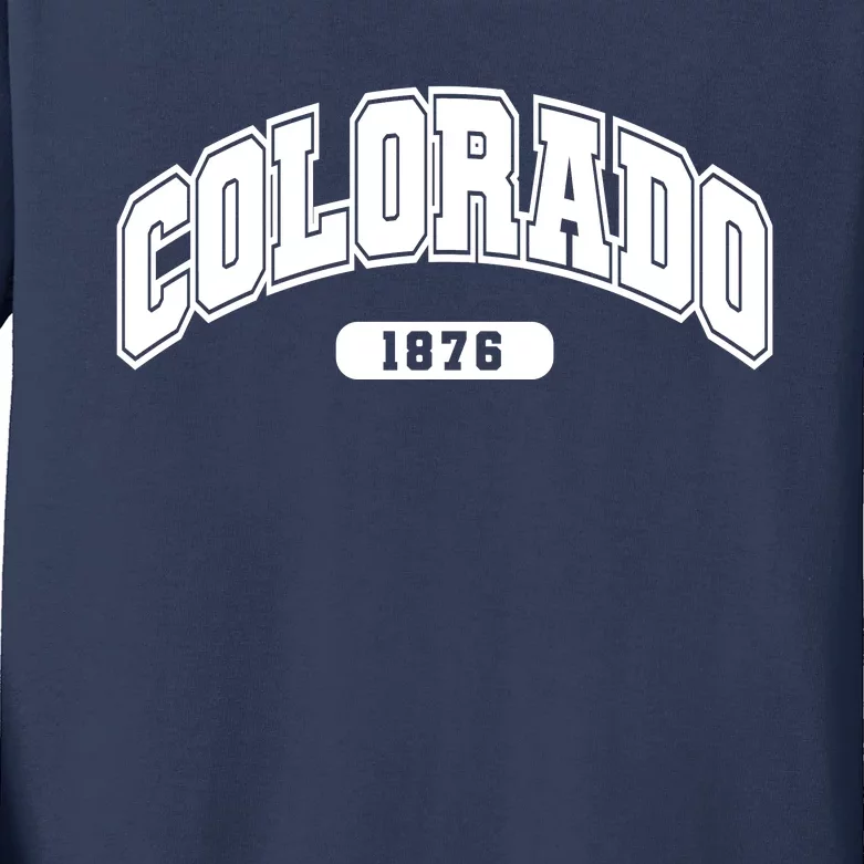 Colorado Collegiate Style 1876 Kids Long Sleeve Shirt