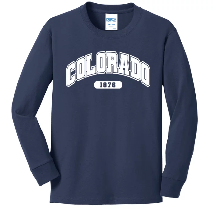 Colorado Collegiate Style 1876 Kids Long Sleeve Shirt