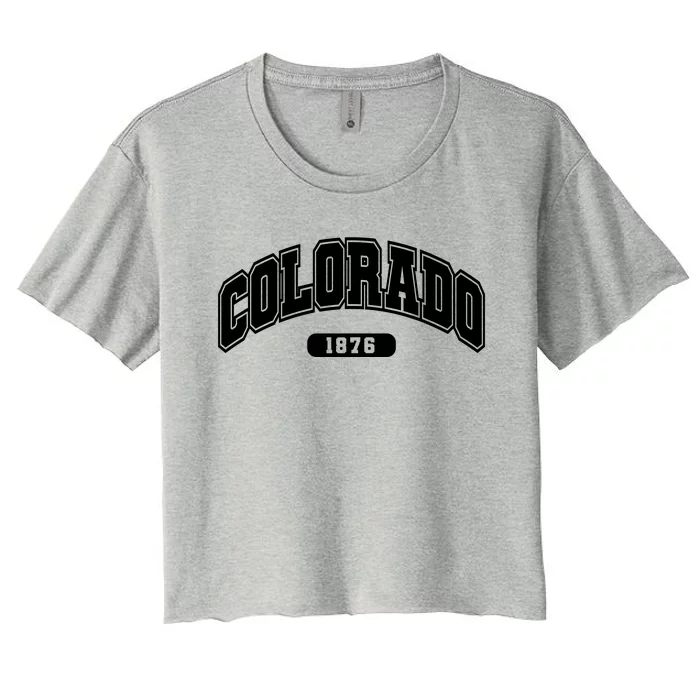 Colorado Collegiate Style 1876 Women's Crop Top Tee