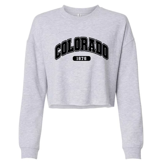 Colorado Collegiate Style 1876 Cropped Pullover Crew