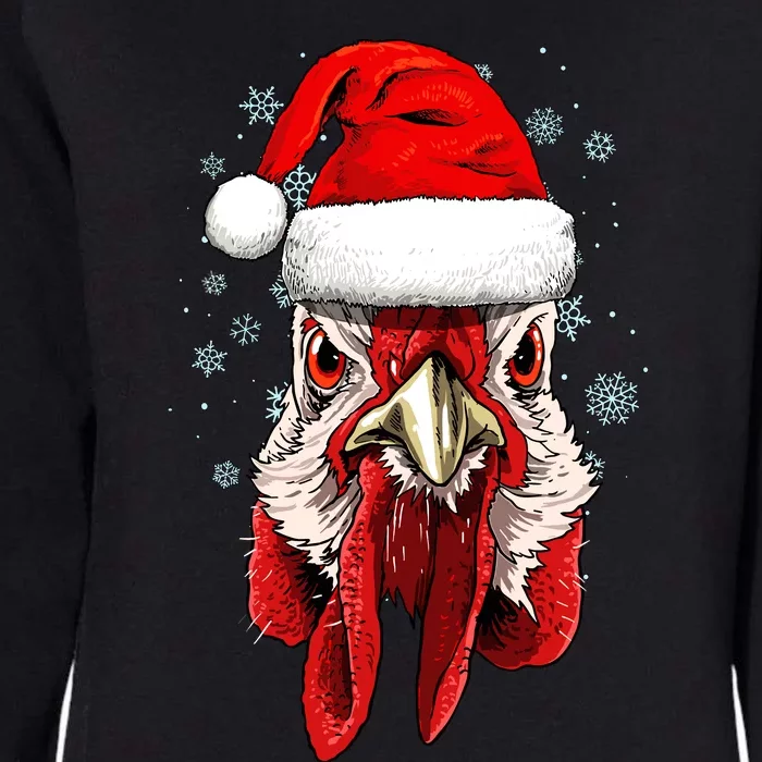 Chicken Christmas Santa Hat Xmas Boy Girl Womens California Wash Sweatshirt