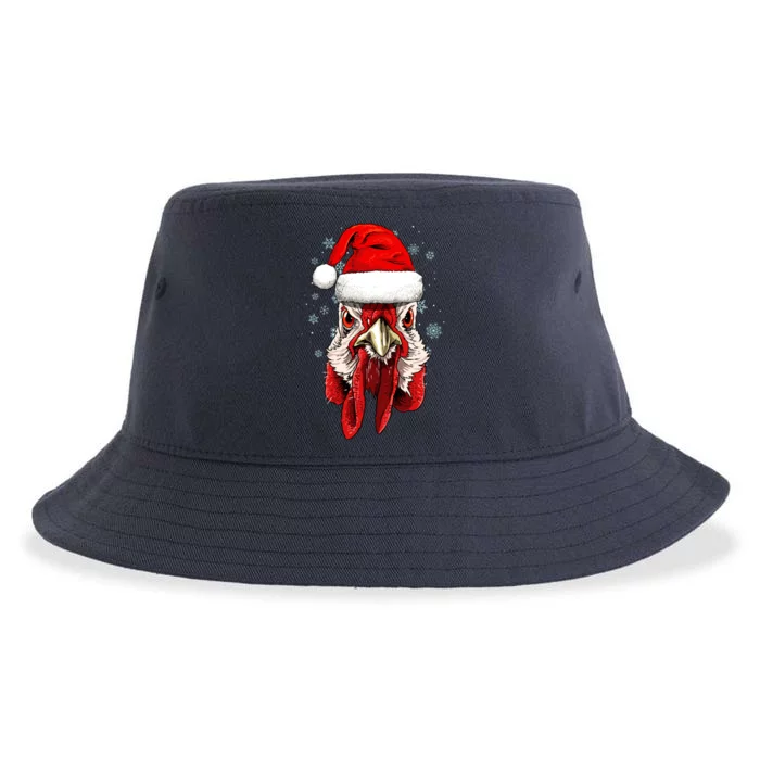 Chicken Christmas Santa Hat Xmas Boy Girl Sustainable Bucket Hat