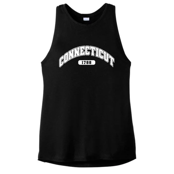 Connecticut Collegiate Style 1788 Ladies Tri-Blend Wicking Tank