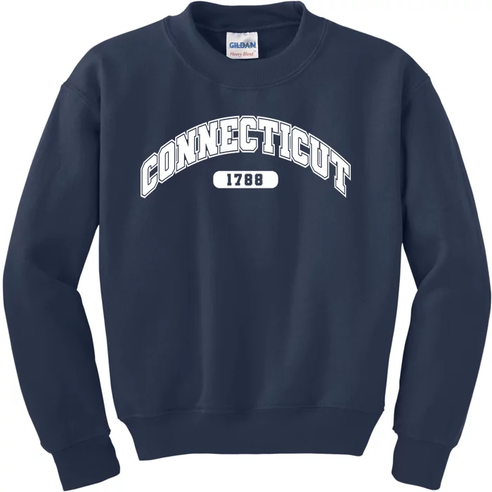 Connecticut Collegiate Style 1788 Kids Sweatshirt