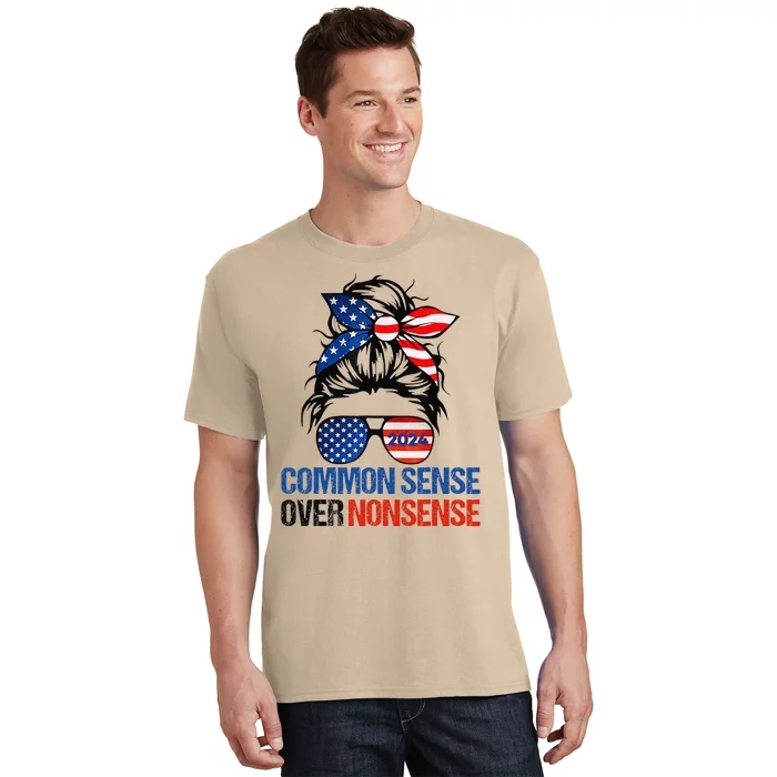 Choose Common Sense Over Nonsense Kamala Harris Waltz 2024 T-Shirt