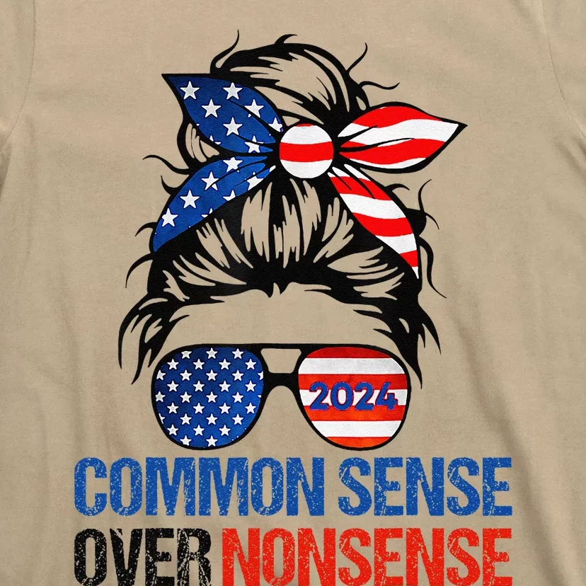 Choose Common Sense Over Nonsense Kamala Harris Waltz 2024 T-Shirt