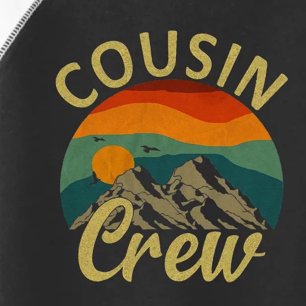 Cousin Crew Squad Camping Outdoor Sunset Summer Camp Toddler Fine Jersey T-Shirt